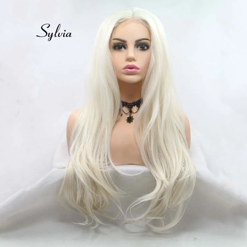 Sylvia, длинный волнистый парик, светильник, блонд, парики, синтетические, u-образные части, парик на шнуровке для женщин, волосы из термостойкого волокна, парик для волос, 60#, цвет, дешевый парик