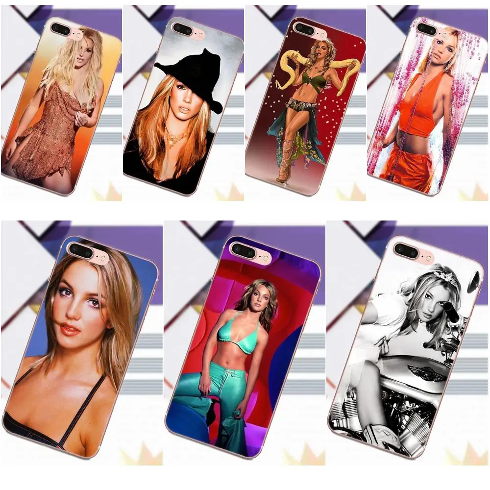 

Charming Britney Jean Spears Transparent Soft Shell For Galaxy Alpha Core Prime Note 4 5 8 S3 S4 S5 S6 S7 S8 S9 mini edge Plus