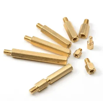 

20pcs M2 *3 4 5 6 7 8-23MM +4MM single-head Hexagon Copper pillars cylinder Outside screw tooth length:4MM