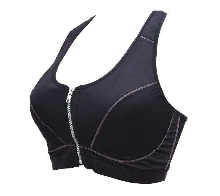 Women's Fitness Bra Zipper Front Buckle Underwear Fashion Bra Shockproof Bra Running Fitness Tank Ladies Underwear