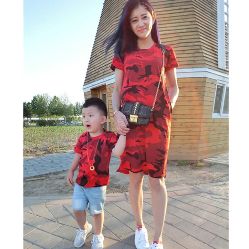 2021 Summer Dress Mother Father Son 