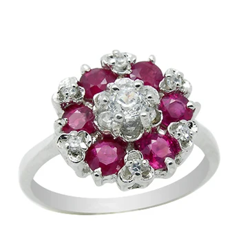 

2017 Qi Xuan_Fashion Jewelry_Red Stone Simple Elegant Woman Rings_925 Solid Sliver Fashion Rings_Manufacturer Directly Sales