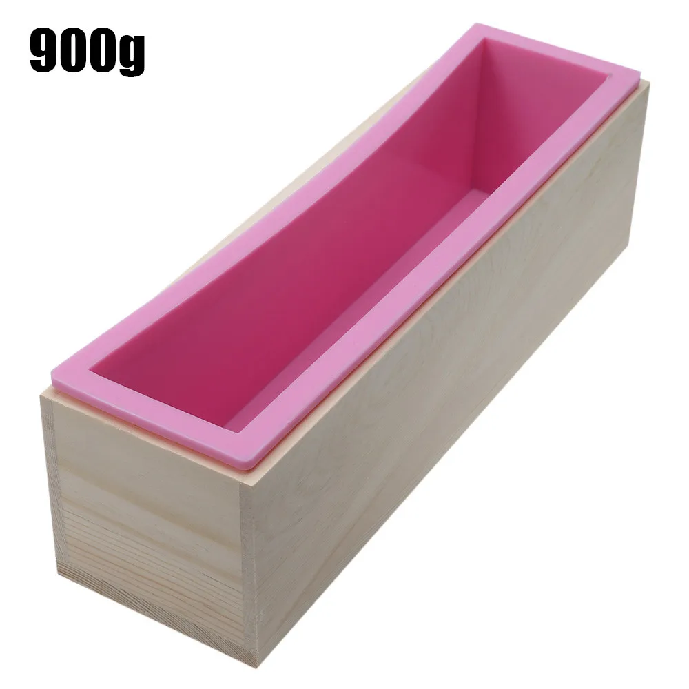 Rectangular Wooden Soap Mold with Silicone Liner and Cover Loaf Soap Mold Tool DIY Soap Candle Mold 9001200g Mold Making Tool05
