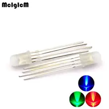 5 мм полноцветный светодиодный RGB красный, зеленый и синий четыре фута прозрачный подсветка контролируемый цвет семь огней общий анод