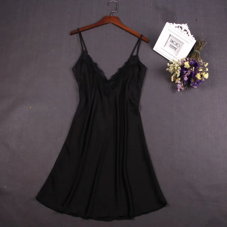 Women Nightgowns Women Nightdresses Sleeping Dress Sexy White Women Nightwear Lace Nightdress Nighty Mini Nightgown Suspender Skirt Sleepwear Rayon Sleeveless For Female M-XXL