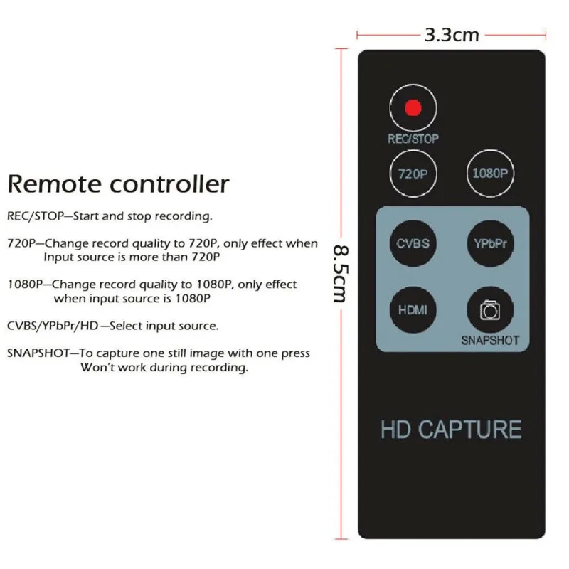 Новинка 1080P HDMI tv PC игра видео Захват рекордер карта с ИК-пультом дистанционного управления ezcap284