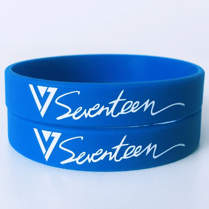 

Hot Sale Korea K-Pop Star Seventeen logo Silicone Bracelets&Bangles