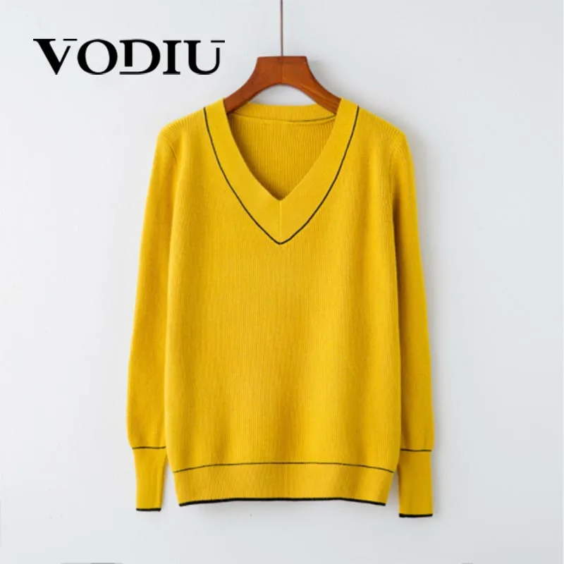 

Cashmere Sweater Women Autumn Winter New Solid V-neck Jumper Elegant Pullover Kintted Tops For Lady Causal Autumn Women Sweater