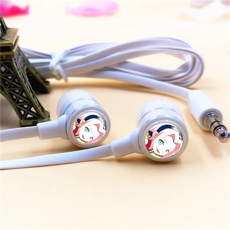 Anime Naruto Haruno Sakura In ear Earphones 3.5mm Stereo Earbuds