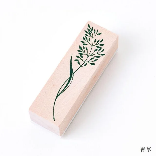 Винтажный декоративный штамп эвкалипта для растений, сделай сам, деревянный штамп для скрапбукинга, канцелярские товары, стандартный штамп для скрапбукинга - Цвет: 3
