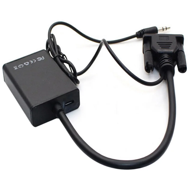 1 шт. VGA к HDMI кабель адаптер 1080P HD видео USB аудио кабели конвертер для DVD