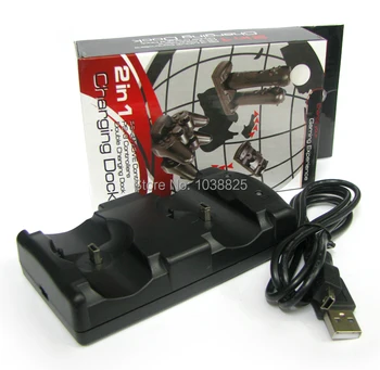

2 in 1 Charging Dock dual charger dock for PS3 controller and for PS3 Move Controller 5pcs/lot