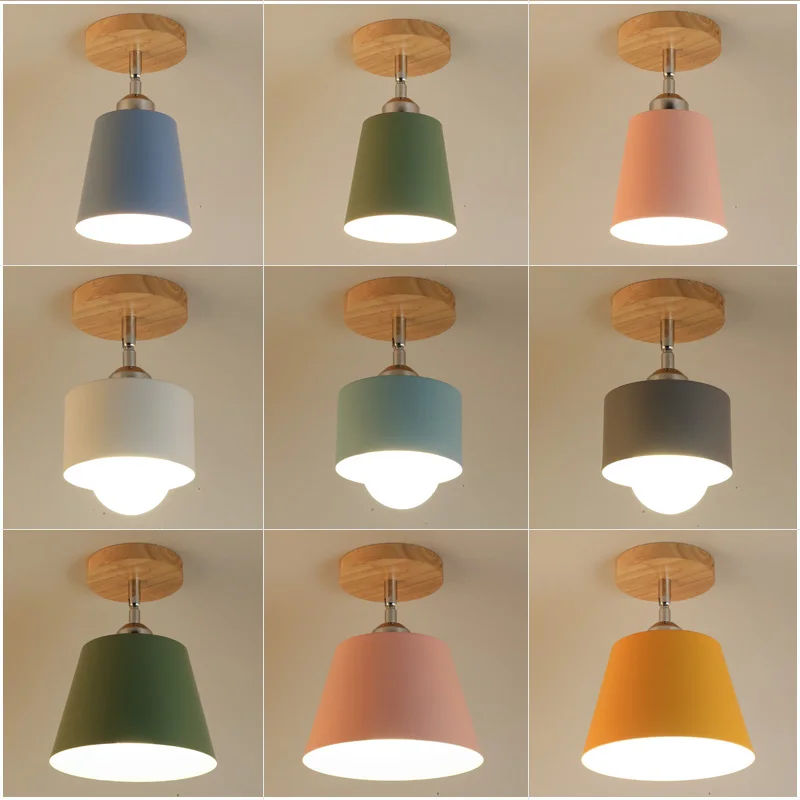Светодиодный потолочный светильник современная деревянная потолочная лампа
