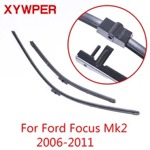 XYWPER щетки стеклоочистителя для Ford Focus Mk2 2006 2007 2008 2009 2010 2011 Автомобильные аксессуары мягкие резиновые щетки стеклоочистителя