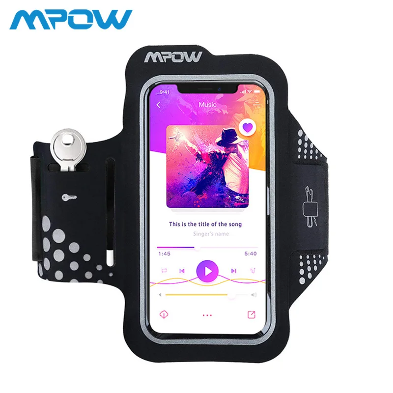 Mpow 5.1 بوصة الذراع سير شريطي تشغيل شارة الرياضة Sweatproof ل فون Xs سامسونج Xiaomi هواوي مع بطاقة مفتاح سماعة جيب