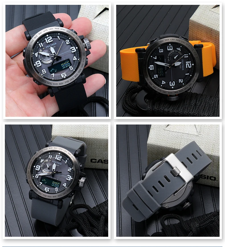 Высококачественный ремешок для часов CASIO PRG-600YBE-5 PRW-6600 мужские часы нейлоновый ремешок резиновый браслет