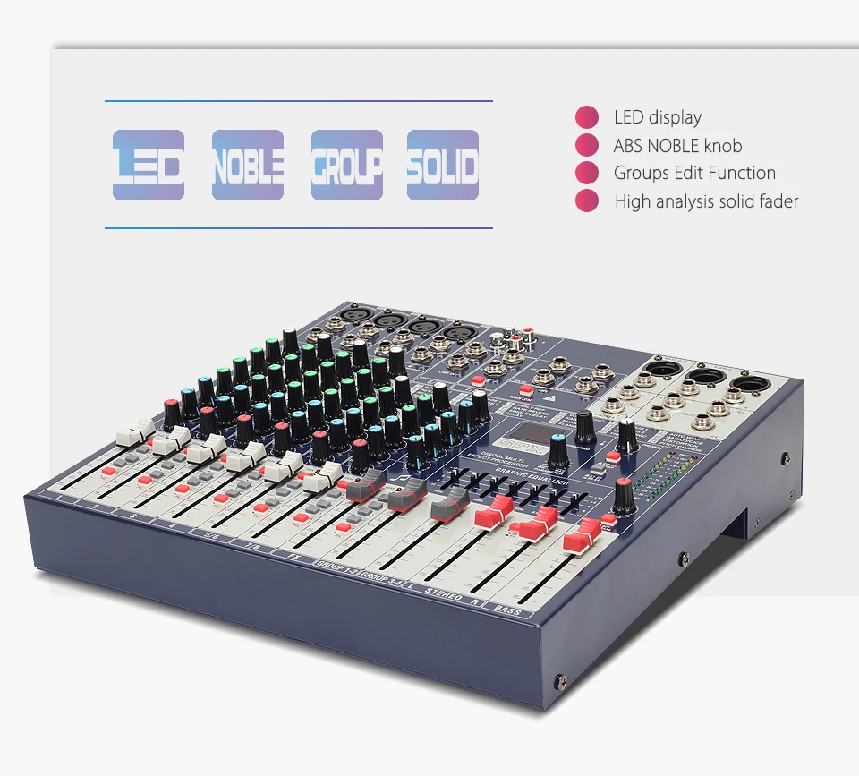 YUEPU RU-8Ts профессиональный звук аудио микшер 8 каналов 48 В ...