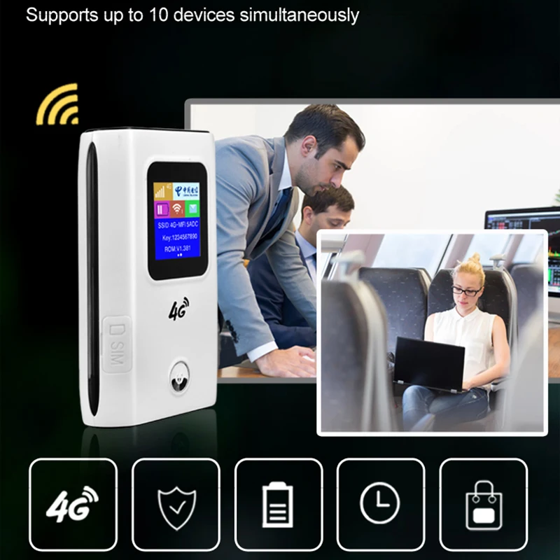 TIANJIE 4G wi fi роутер Разблокировка 3G/4G LTE дорожный автомобильный внешний аккумулятор