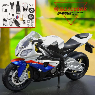 Brinquedos Diy сборка модель мотоцикла Игрушка Kawasaki несколько стилей 1:12 головоломка для ребенка подарок или коллекция - Цвет: as the picture