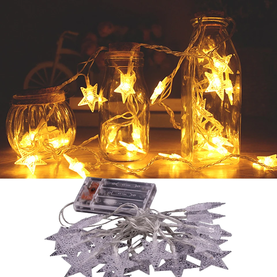 

New 1.5M 3M 6M LED Star String Lights LED Fairy Lights Christmas Wedding decoration Lights Battery Operate twinkle lights