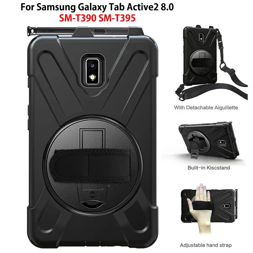 Чехол для Samsung Galaxy Tab Active2 женский чехол с держателем карандашей плечевые ремни
