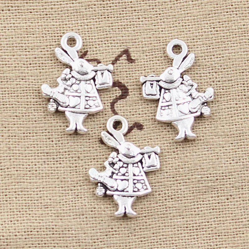 20pcs Charms Trumpet Rabbit 21x15mm Antique Bronze Silver Color Pendants Making DIY Handmade Tibetan Bronze Silver Color Jewelry 20pcs Charms Trumpet Rabbit 21x15mm Antique Bronze Silver Color Pendants Making DIY Handmade Tibetan Bronze Silver Color Jewelry