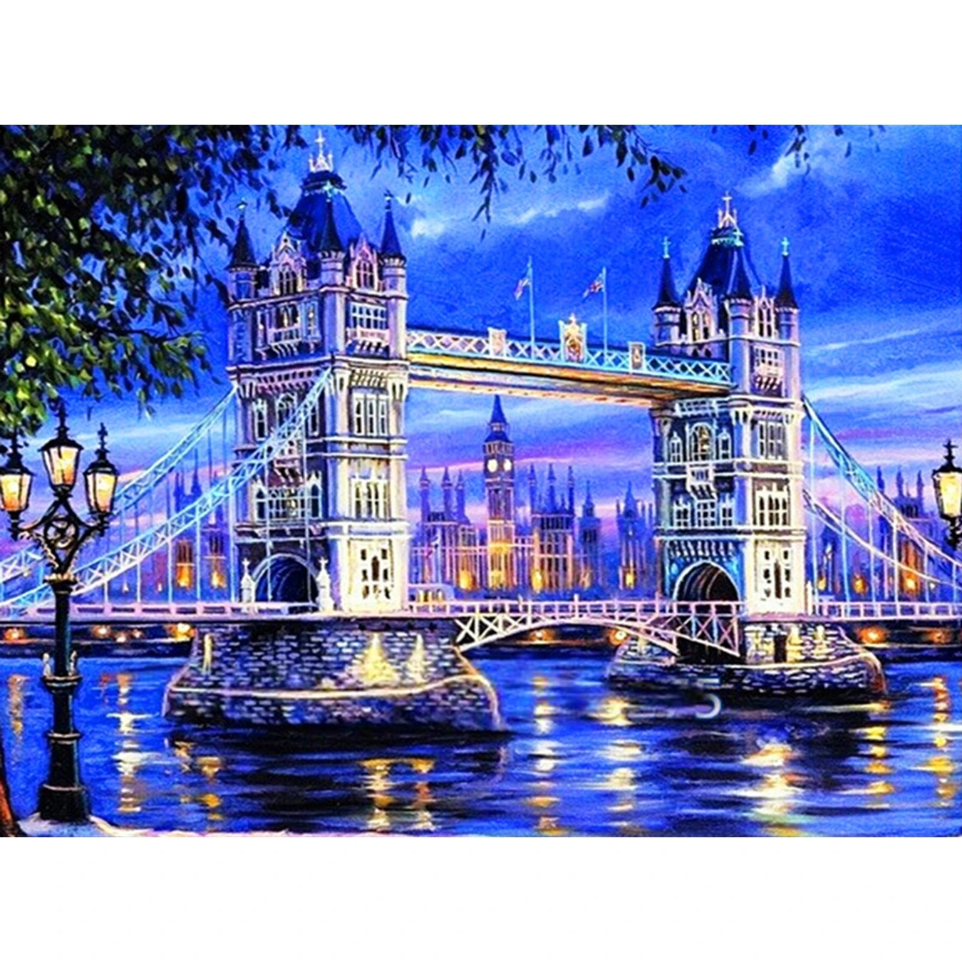 

Modern Bridge,5D,DIY,Diamond Painting,Needlework,Diamond Embroidery,Landscape,Cross Stitch,Round Rhinestone,Decoration,Crafts