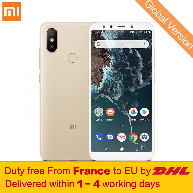 

Free tax! Global Version Xiaomi Mi A2 4GB 32GB Mobile Phones Snapdragon 660 Octa Core 20MP AI Dual Camera 5.99" 18:9 Full Screen