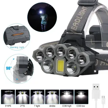 

8-LED Glare Headlight Outdoor Waterproof Flashlight Head Torch Light Lantern Headlamp