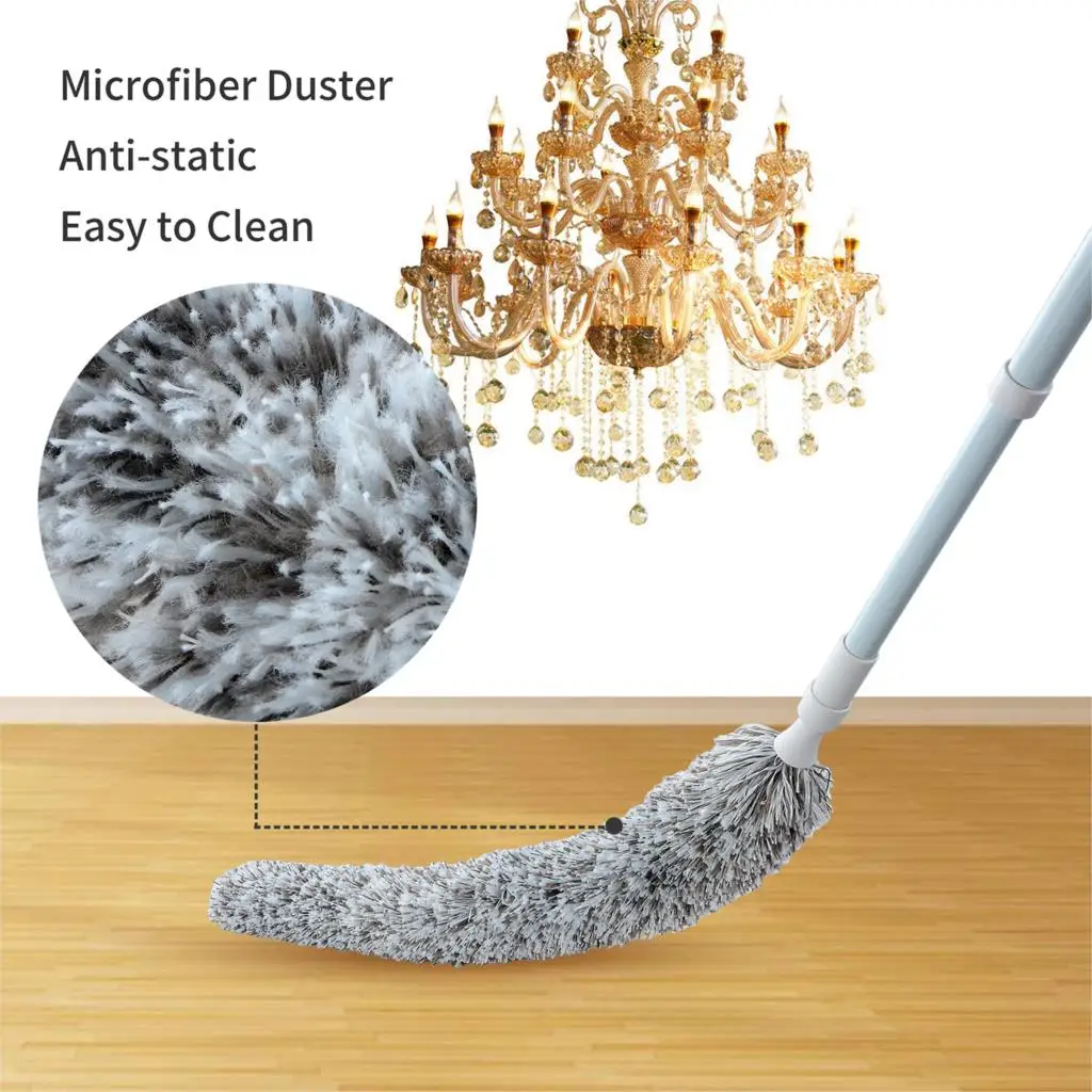 Creative Stretch Extend Microfiber Dust Shan Adjustable Feather Duster Household Dusting Brush Cars Cleaning Kitchen Accessories