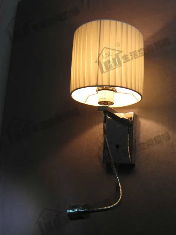 Wall Mount Lamp Shades with ajustable Reading Light LED/4 Stages Switch Design/Color&Shape of