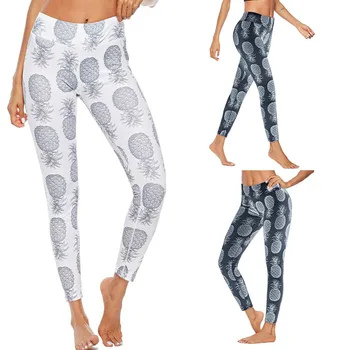 

High Waist Seamless Leggings Women's Pineapple Digital Printed Tight Sports Running Fitness Yoga Pants Girl leggins 20