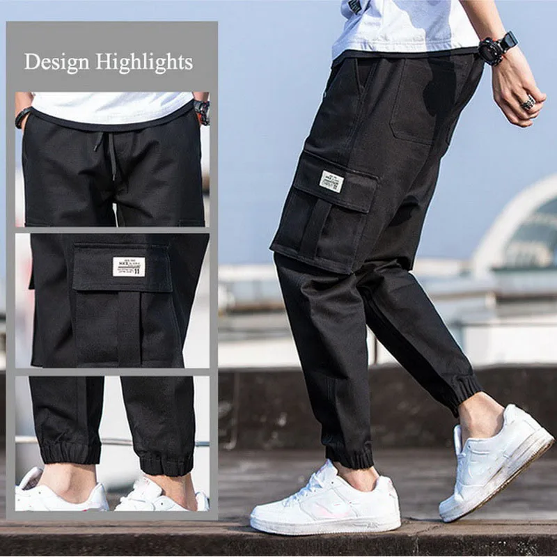 FALIZA Hip Hop Cargo Pants Mens Spring Summer Military Style Joggers Pants Men Camouflage Baggy Cas