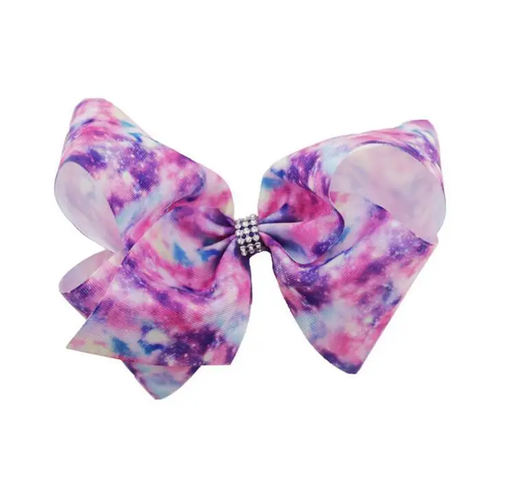 starry sky printed grosgrain ribbon bow2