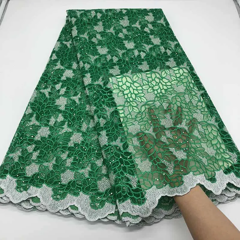

green Nigerian French Lace Fabric African Tulle Lace Fabric With High Quality African Lace Wedding Fabric For Dress