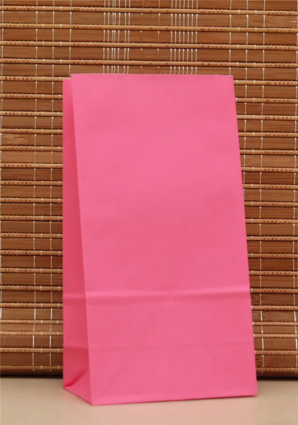 Zilue крафт-бумажные пакеты, 10 шт./лот, сумки в горошек, для детской вечеринки, дня рождения, пищевая бумага, крафт-упаковка, подарочная упаковка - Цвет: Dark pink