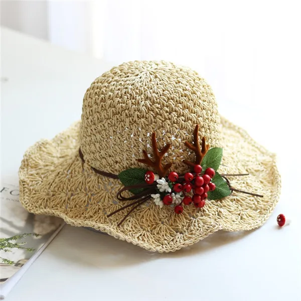 crochet sun hat with flower
