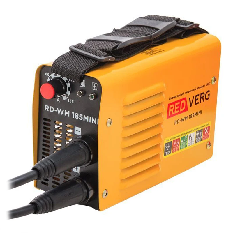 Аппарат сварочный инверторный RedVerg RD-WM 185MINI (мощность 6,6 кВт, Сварочный ток 20-185А, Диаметр проволоки 4 мм)