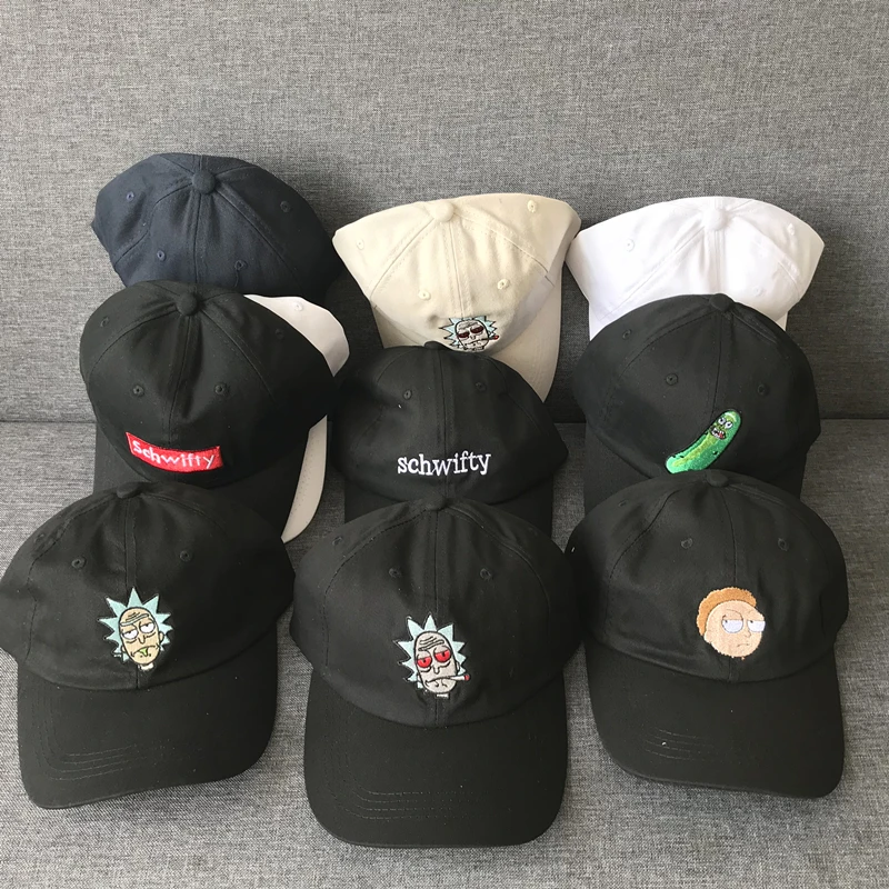 ريك و Morty قبعة جمع مجنون ريك البيسبول الأمريكية أنيمي القطن المخلل ريك أبي قبعة التطريز Snapback أنيمي كاب