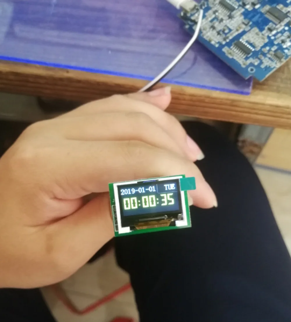 Анализатор музыкального спектра с дисплеем 0 96 дюйма IPS цветной OLED часами mp3