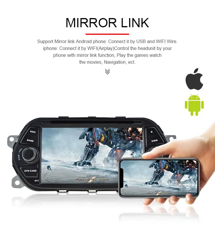 Best TOPBSNA Android 9.0 Car DVD Multimedia Player For Fiat Tipo Egea Dodge Neon 2015 2016 2017 2018 1 Din Car Radio Stereo Headunit 7