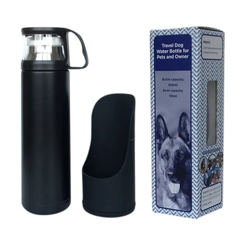 

500ml Water Bottle Camping Cup Vacuum Insulated Convenient Dog Travel Water Bottle Pup Owners Feeders Drinking Supplies