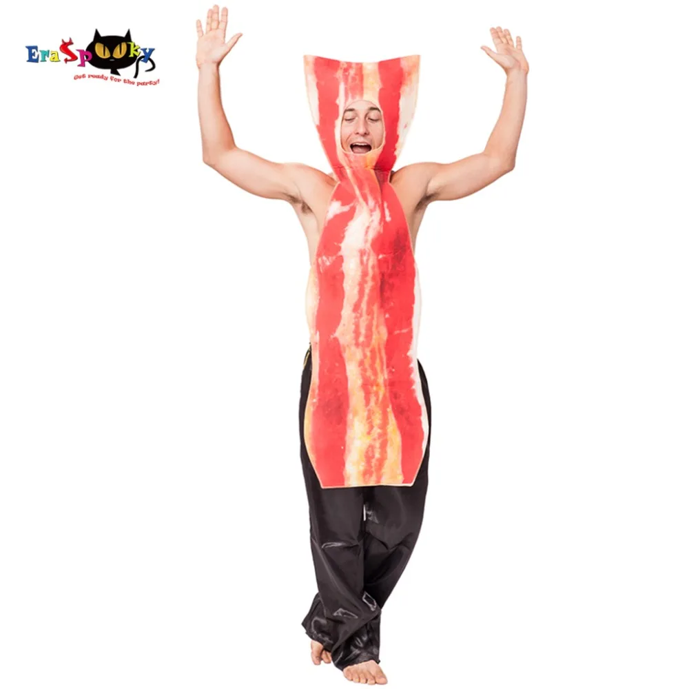 Carnival Costumes Men Halloween Costume Adult Baconic Jumpsuit Bacon