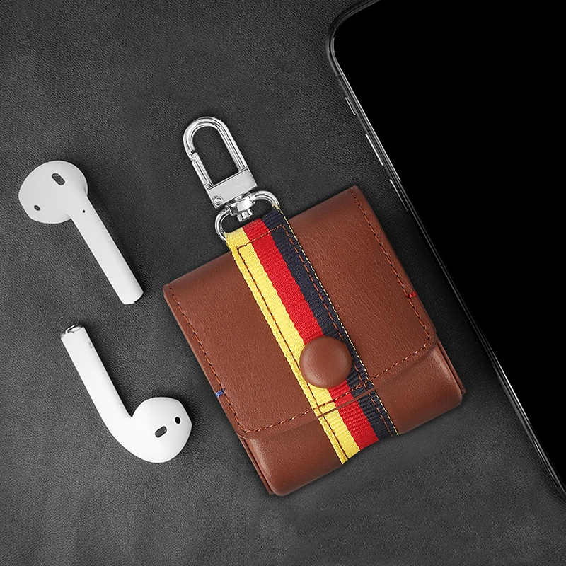 Protective Case For Airpods Leather Cases For Air Pods Cover Cases For Airpod PU Leather Skin Wireless Earphone Box For Air Pod (9)