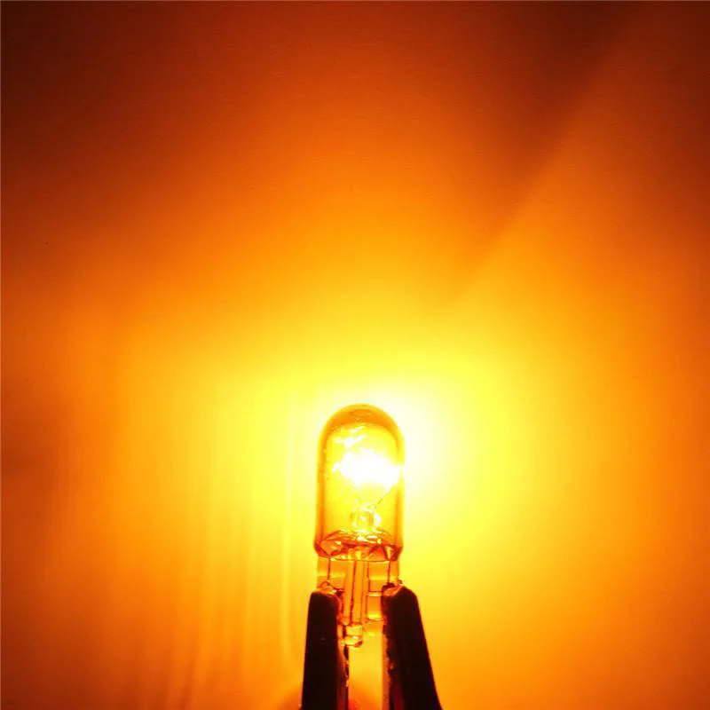 10pcs/lots T10 168/W5W 5W Halogen Car Globe Front Sidelight Headlight Bulb Yellow