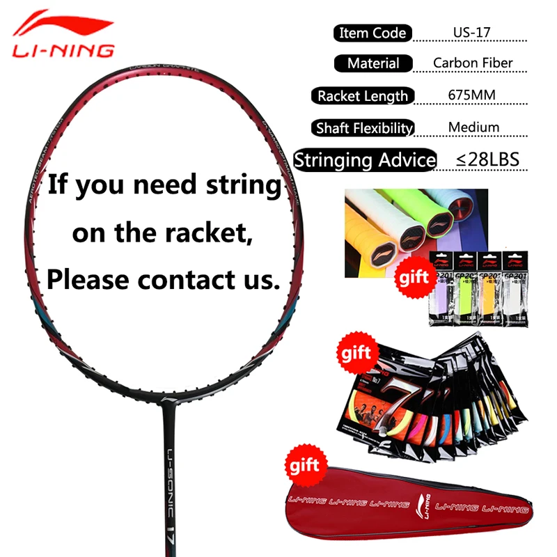 Li-Ning новая Оригинальная профессиональная высококачественная ткань из углеродного волокна ракетки для бадминтона одноцветная Спортивная линия для бадминтона AYPM226 EAMJ17