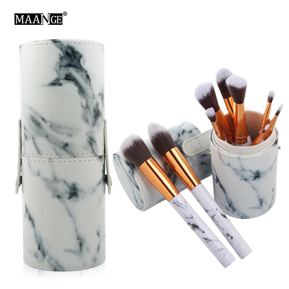 

1PCS PU Leather Travel Makeup Brushes Bag Pen Holder Storage Empty Holder Cosmetic Brush Bag Brushes Organizer Make Up Tools