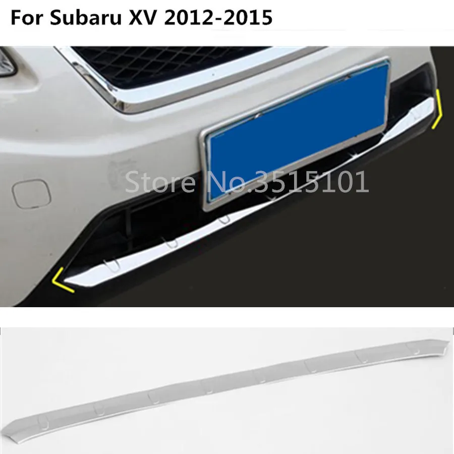 

car protection Bumper stainless steel trim front head hoods bottom moulding hoods part 1pcs For Subaru XV 2012 2013 2014 2015