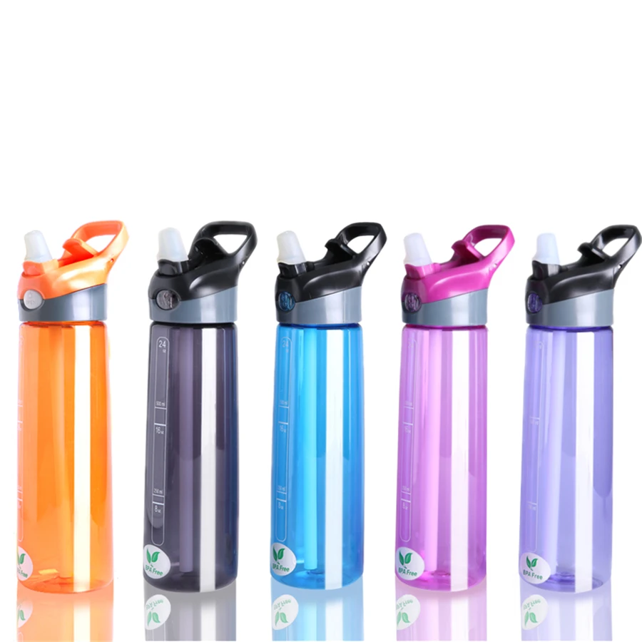 Colored Plastic Portable Water Bottles For Children Kids Plastic