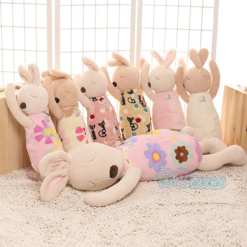 

Candice guo! super cute plush toy le sucre rabbit papa long body sleeping bunny stuffed doll appease toy girls birthday gift 1pc